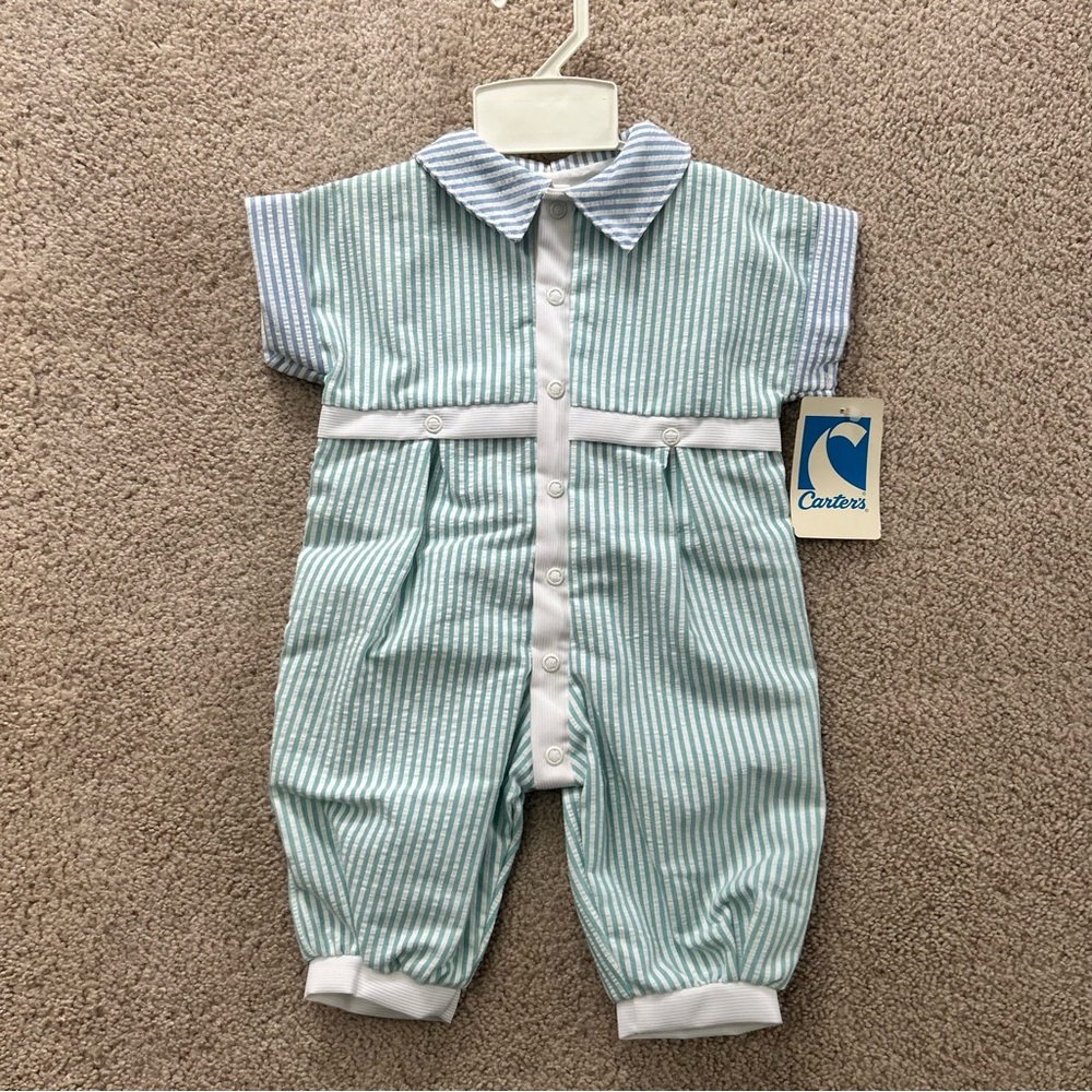 Baby Vintage Carters Romper Bodysuit Stripes Color Size 3 Months Infant NWT